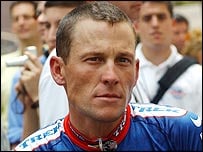 American cyclists Lance Armstrong