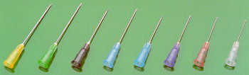 Different sized needles