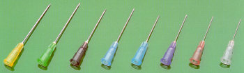 Different sized needles